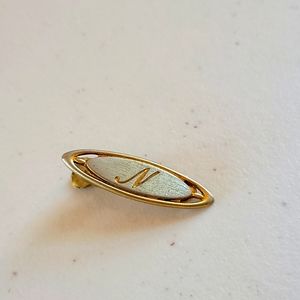 Hickok Vintage Tie Clip- Inital "N"